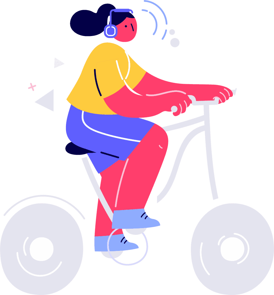 woman cycling from wwdc 2020